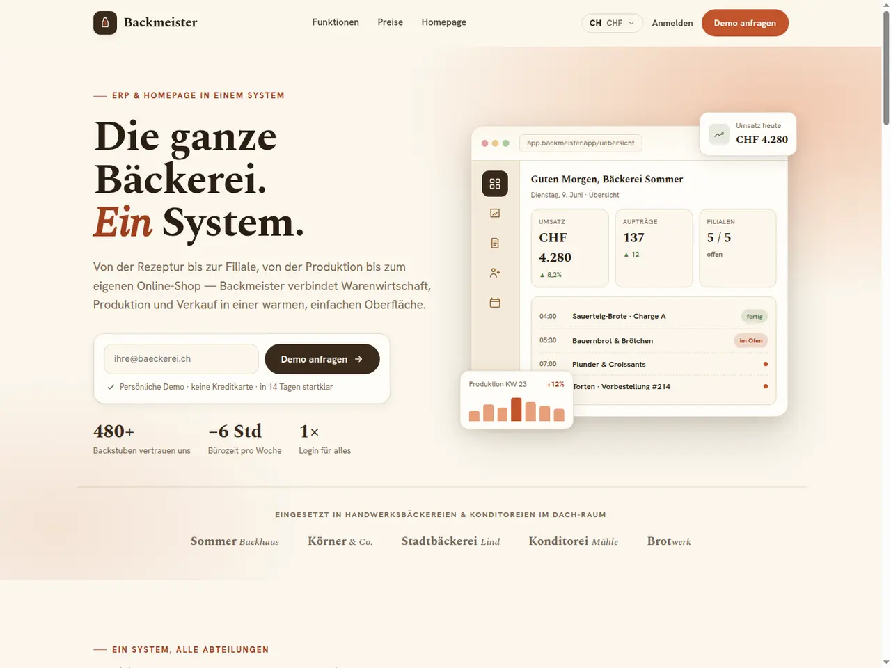 Screenshot der Referenz-App backmeister.app — Bäckerei-Bestellplattform von JungMedien.